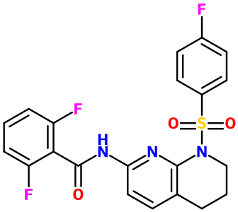 (image for) MC008244 2,6-Difluoro-N-(8-(4-fluorobenzenesulfonyl)-5,6,7,8-tetrahydro[1,8]naphthyridin-2-yl)benzamide